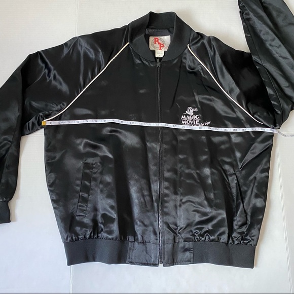 Vintage Magic & Movie Hall of Fame black satin bomber jacket - size XXL - Picture 15 of 15